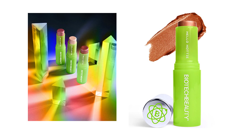 BiotechBeauty's new cream stick highlighter collection, BiomeBeam.
